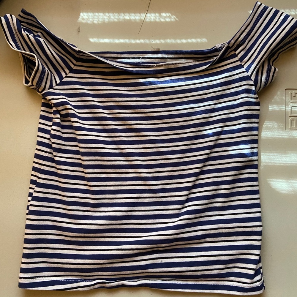 striped pacsun off the shoulder top